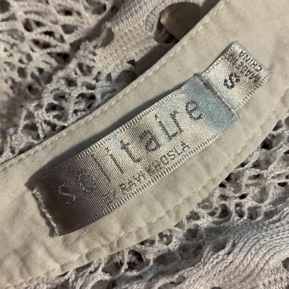 Solitaire Women’s White Sheer Lace Floral Swim Cover Up Size Small - Picture 5 of 8